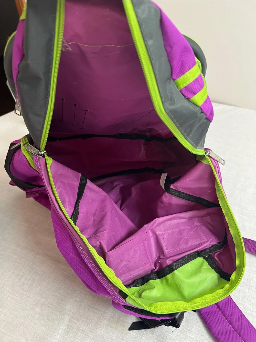ProSport Purple Backpack with Lime Accents Bay meadow gulf atream